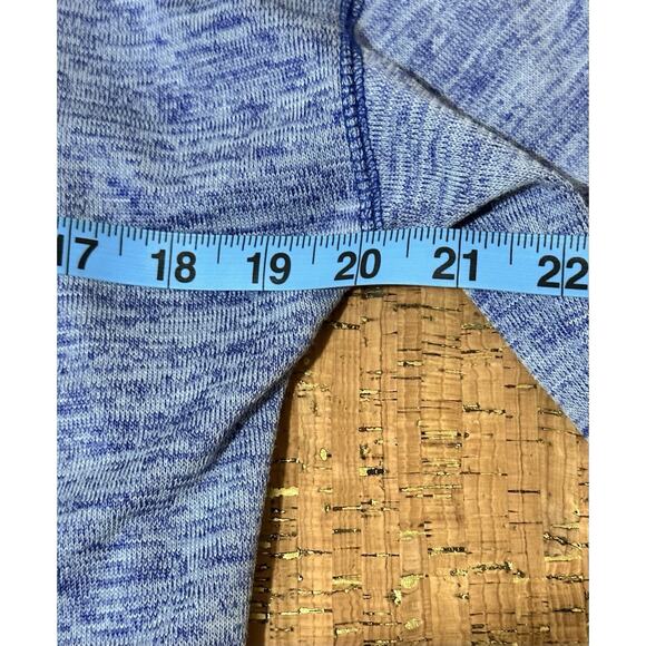 T by Talbots Small blue 3/4 sleeve pullover V-neck tunic sweatshirt - Picture 5 of 6